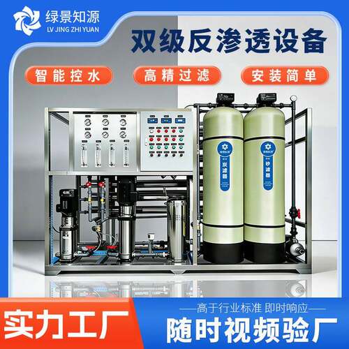 工业锅炉补给水二级反渗透纯水净水处理设备大型商用净水器全自动