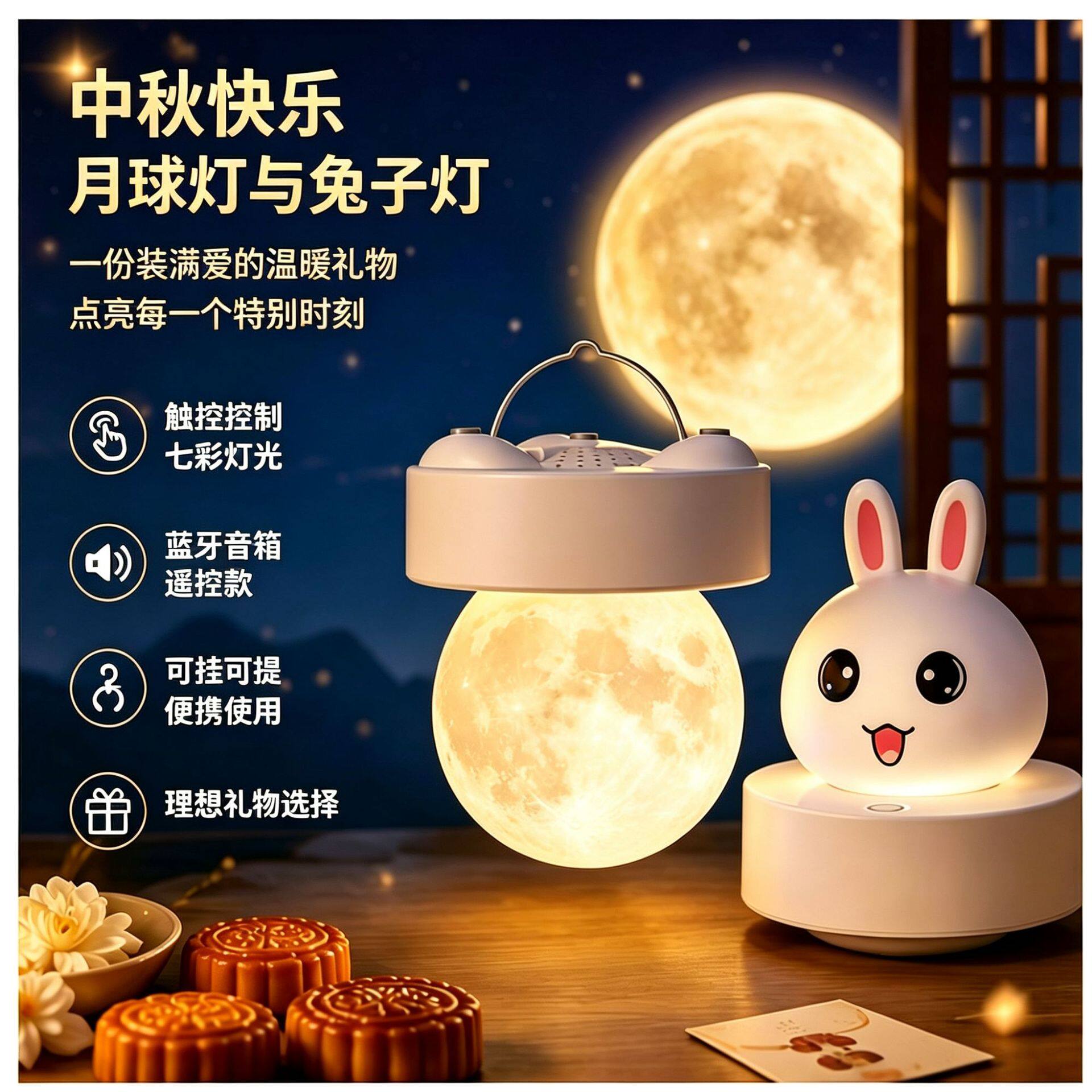 照明灯USB礼品卧室遥控小夜灯