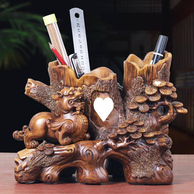 文昌塔貔貅金蟾功能摆件高档笔筒古风中国风老板办公室办公桌摆设
