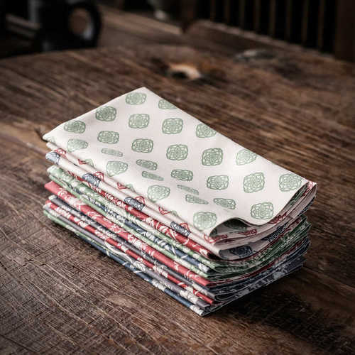 茶巾小号吸水双面茶布茶垫养壶桌布专用茶具抹茶茶道配件茶席