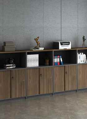 TMRW办公室矮柜推门文件拉柜储物柜9隔断资料收带锁落地柜纳移门