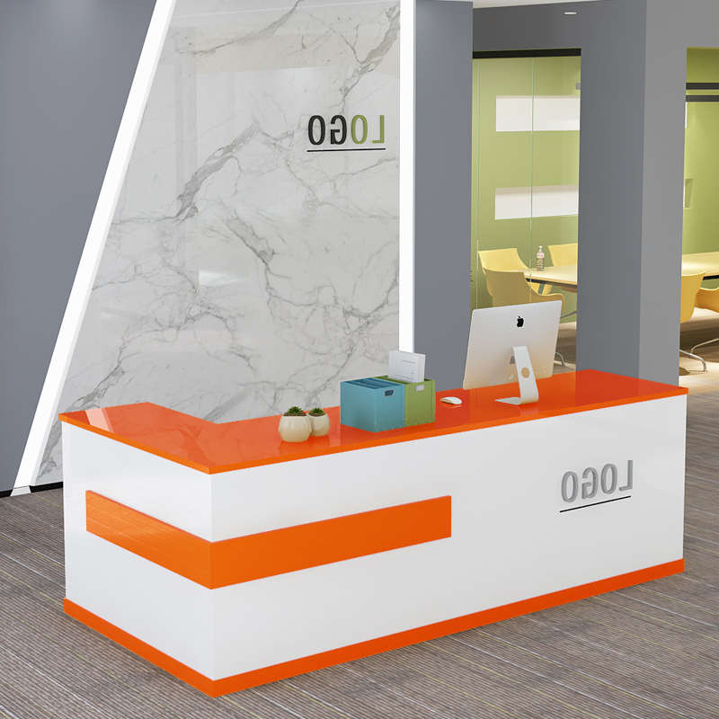 培训公司烤现代收银台前台吧台茶店台服转角柜台服装收银桌台漆接