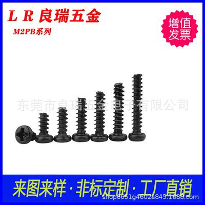 CTK圆头字平尾自攻螺丝铁务镀黑锌包黑过盐测试2X3BPD3.十5