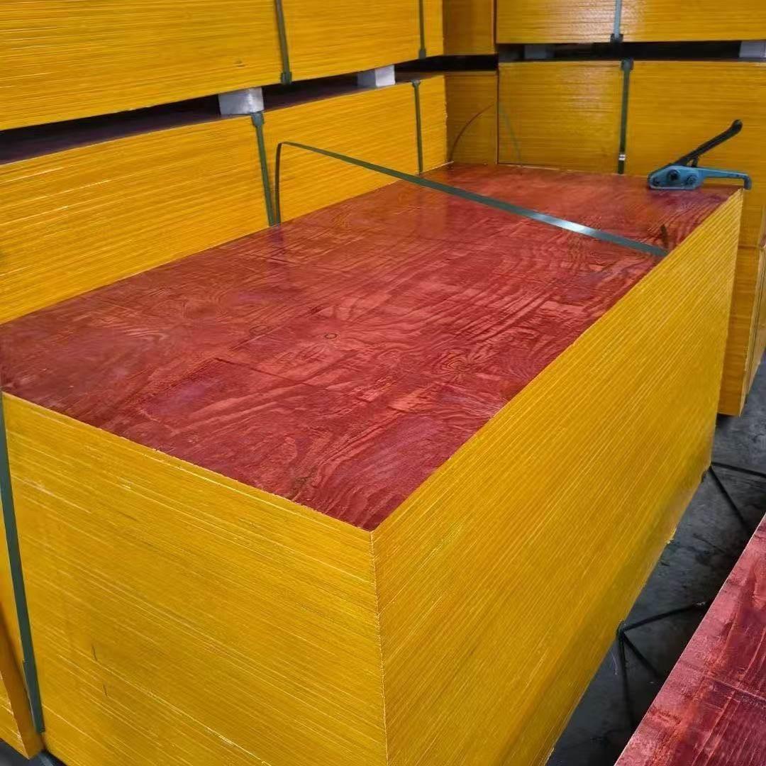 湖北防水竹胶板建筑模板工地胶合板桥梁工程红板木工板清水板