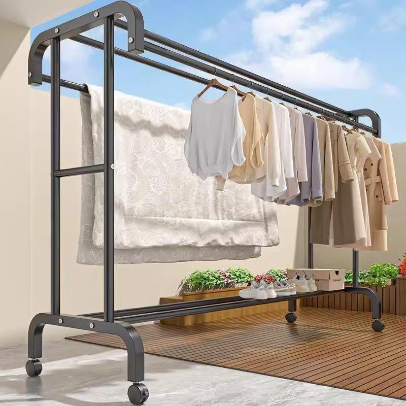 简易室内挂衣服的架子晾衣架家用挂衣服挂架挂衣架落地卧室衣帽架