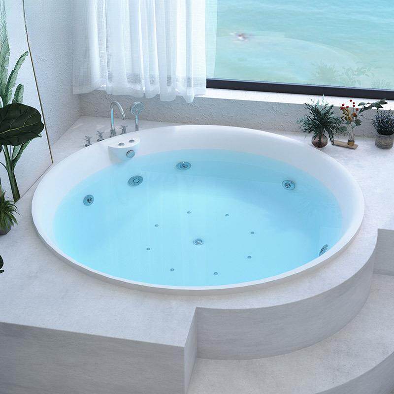 碧洋亚克力圆形浴缸家用嵌入式成人小户型1.2-1.5米欧式按摩浴池