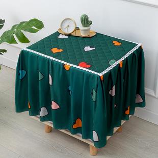 加厚防烫床头柜盖布小柜子遮丑布罩小桌子防尘罩全包卡通不防水油