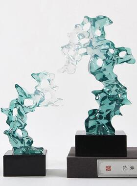 新中式创意明太湖石ML9070塑摆透件样雕板间售楼处具客厅书房样板