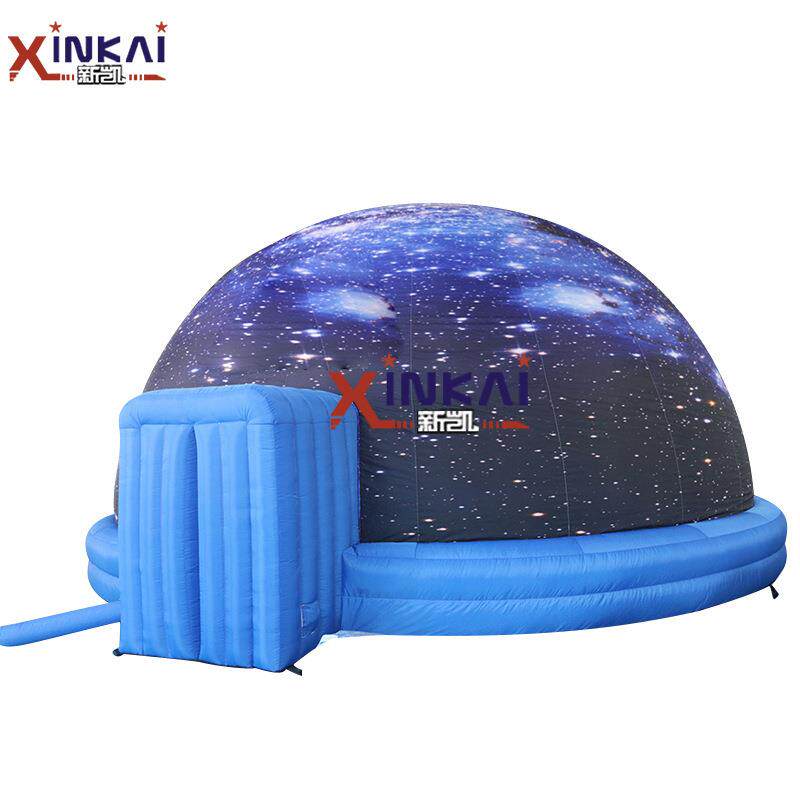 流动科技馆投影帐篷星空喷绘投影帐篷外网热卖款充气式球幕影院