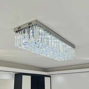 衣帽玄关餐厅过道别墅吸顶灯长方形led灯客厅走廊入户间水晶灯具