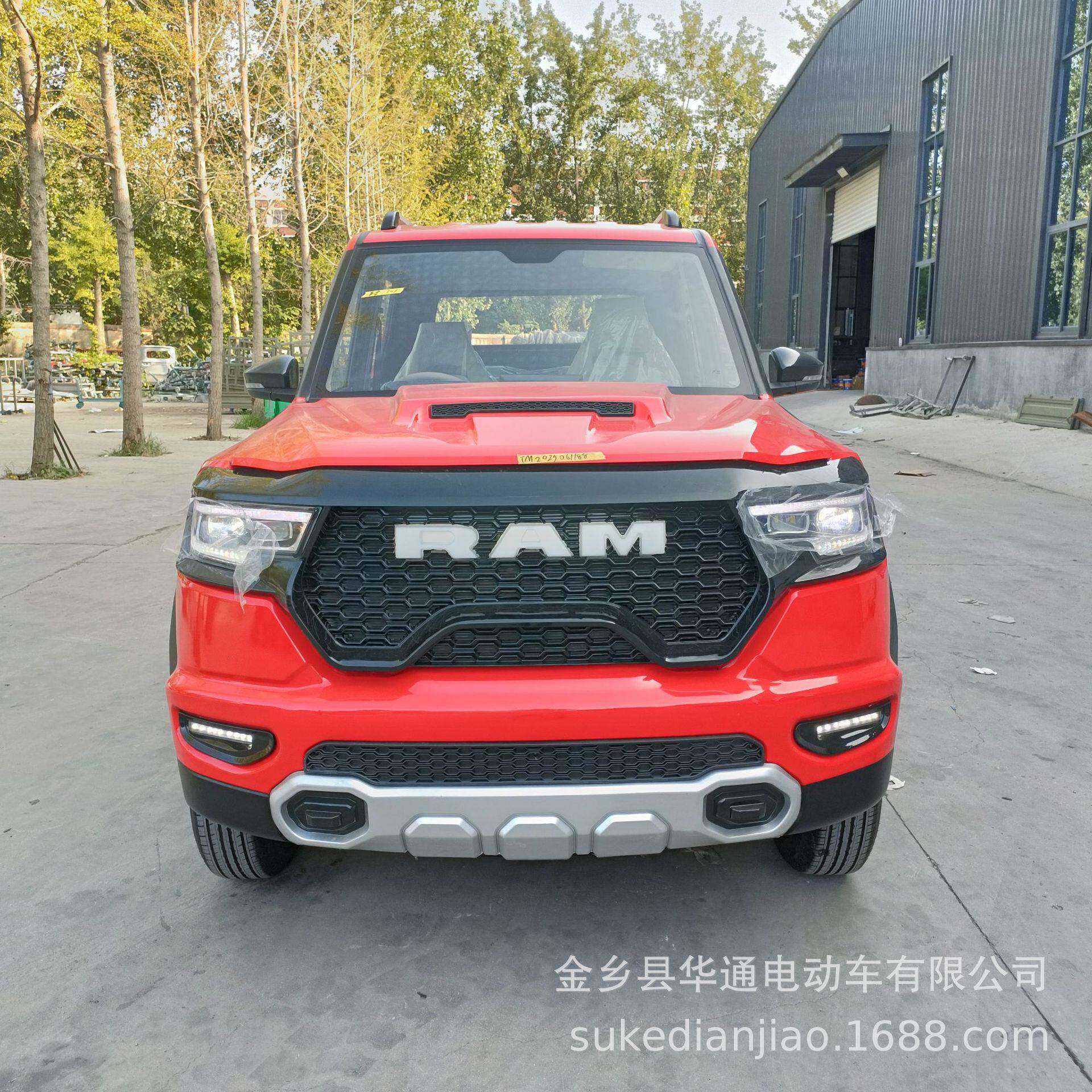外贸出口右舵皮卡电动四轮车可升级时速70km/h拉货载物大功率成人