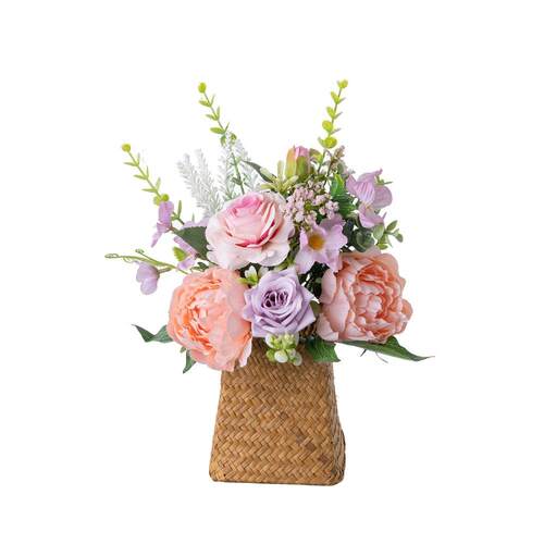 设计时光巷陌牡丹手札仿真花假花婚庆手捧花束墙饰玫瑰CF02017
