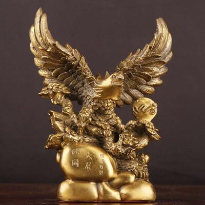 杨铜记 铜大展宏图 铜老鹰 铜雄鹰展翅 铜老鹰摆件 拼搏鹰