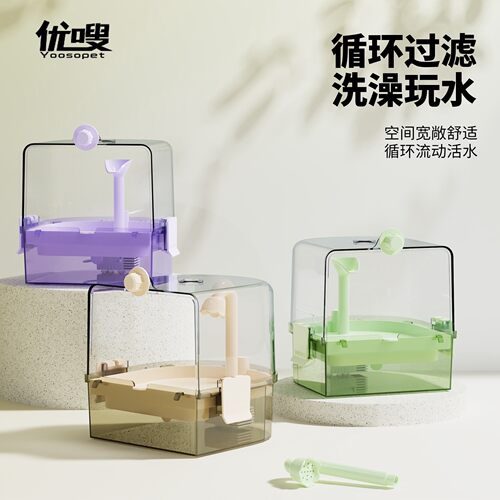 鹦鹉水循环过滤浴室洗澡盆大号玄凤虎皮牡丹玩耍专用浴室神器