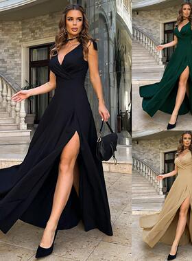Women's clothing, women's clothing, extended evening gown,