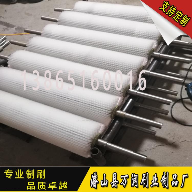 厂定做工业小型清毛刷辊玻璃洗刷空心轮家刷非标尼龙丝滚筒毛刷