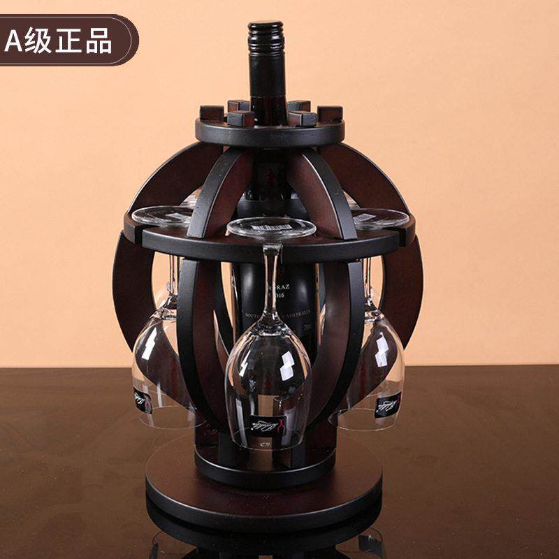 欧式红酒架摆件红酒杯架倒挂酒瓶实木客创意萄架A168-28酒葡展示