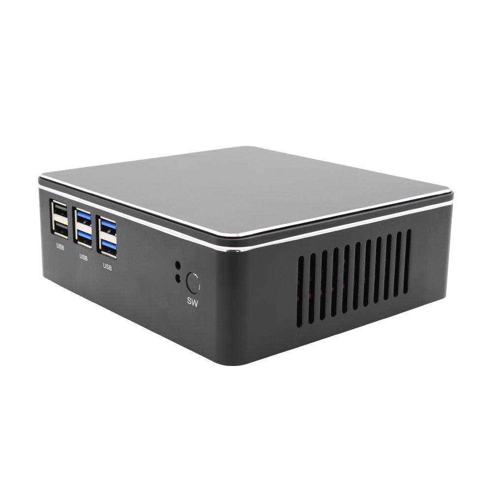 厂家直销迷你主机酷睿i3/i5/i7 带风扇mini PC微型电脑小主机家用