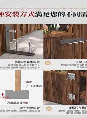 户防腐木月拱门27490花架院子季爬藤架花墅园装饰葡萄架外别拱形