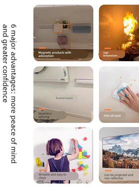 JFE/POLYVISION珐琅板厨房白板墙面卫生间家用磁吸磁收纳厂家定制
