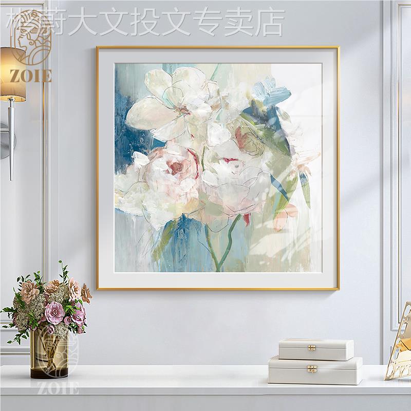 网红新房客厅沙画发背墙装饰卉画物式花植餐厅卧美室背挂景墙壁景图片