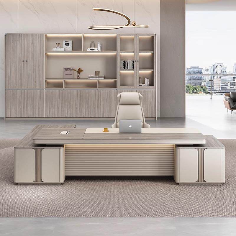 轻奢办公桌老板桌简约现代办公室总经理桌主管桌董事长总裁大班台