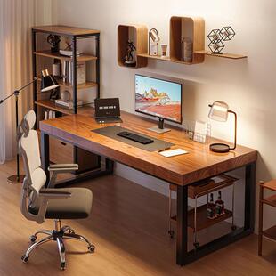 小学到初中书桌中学生专用学习桌双人小型实木一米电脑桌办公桌子