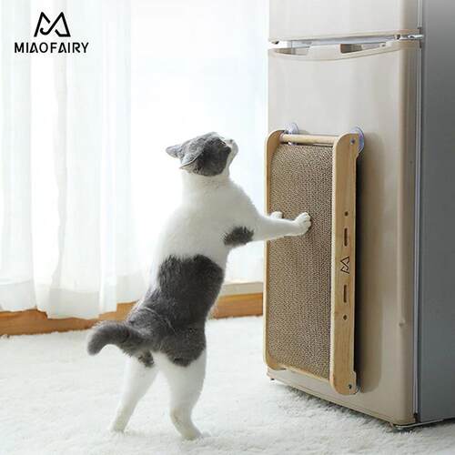 现货吸盘瓦楞纸猫抓板立式磨爪板沙发防抓猫玩具猫用品