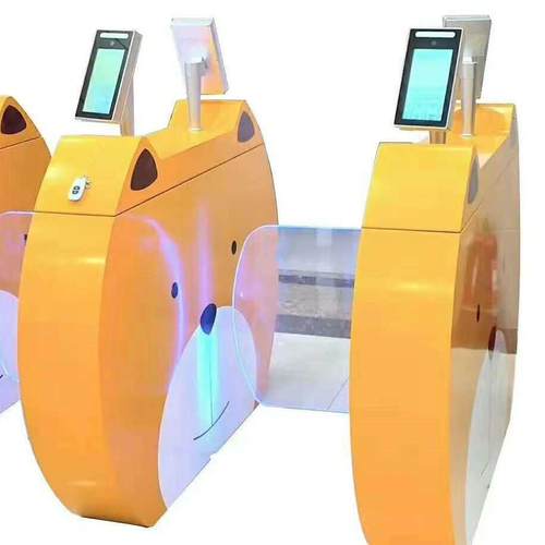 幼儿园门接送系统儿童闸机HIV人送脸识禁刷卡推游乐场学别校小摆