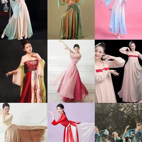 出租中国古典舞蹈服飘逸团体舞台演出服活动文艺表演民族古代服装
