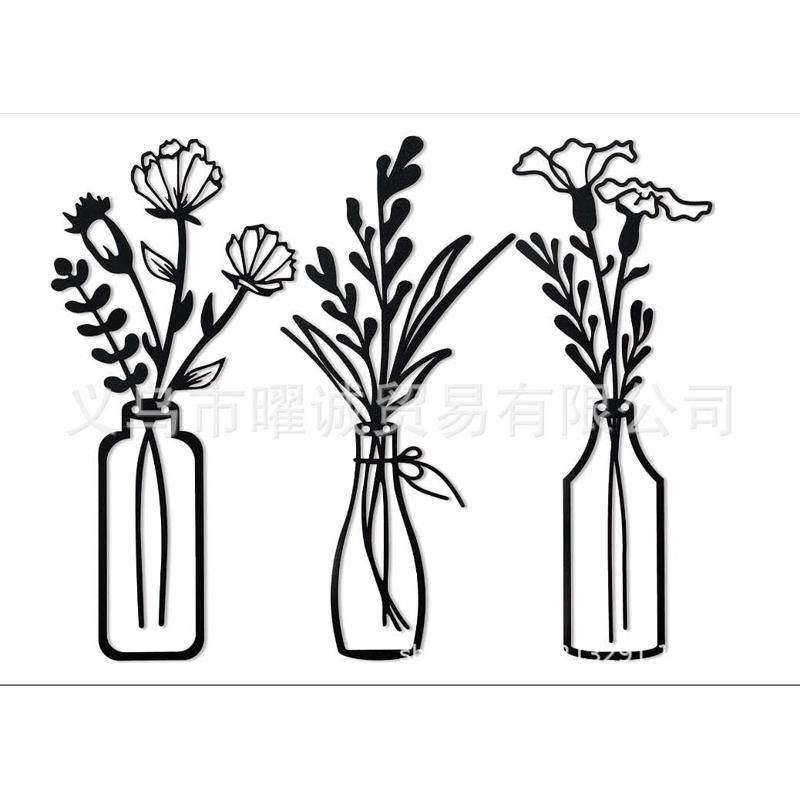 热卖3件套装饰墙艺术黑花铁装饰金属墙雕塑露台阳台浴室装饰,家居饰品,壁饰,淘宝优惠券,粉丝福利购,淘宝优惠卷