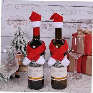 scarf woven Non decoration bottle cover Wine 圣诞节Christmas