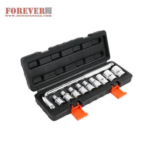 华丰巨箭10件套50BV30铬钒钢材质精品套筒组套工具套装 HF-81010A
