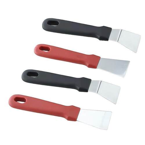 Kitchen cleaning tool, a small stainless steel spatula desig