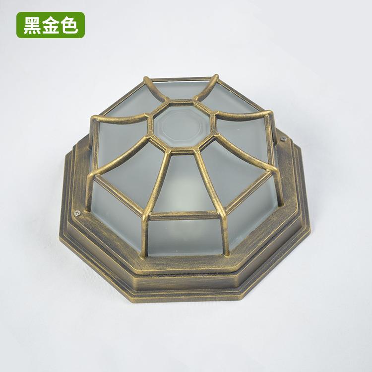 户外吸顶灯门厅入户灯室外吸顶灯阳台走廊欧式复古防水防潮八角灯
