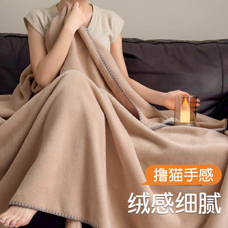 羊棉绒毯子午睡办公室盖毯床上用加厚冬季床单人牛奶法兰绒小毛毯
