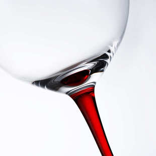 波尔多红水晶玻璃红酒杯黑红领结高脚杯家用勃艮第葡萄酒杯