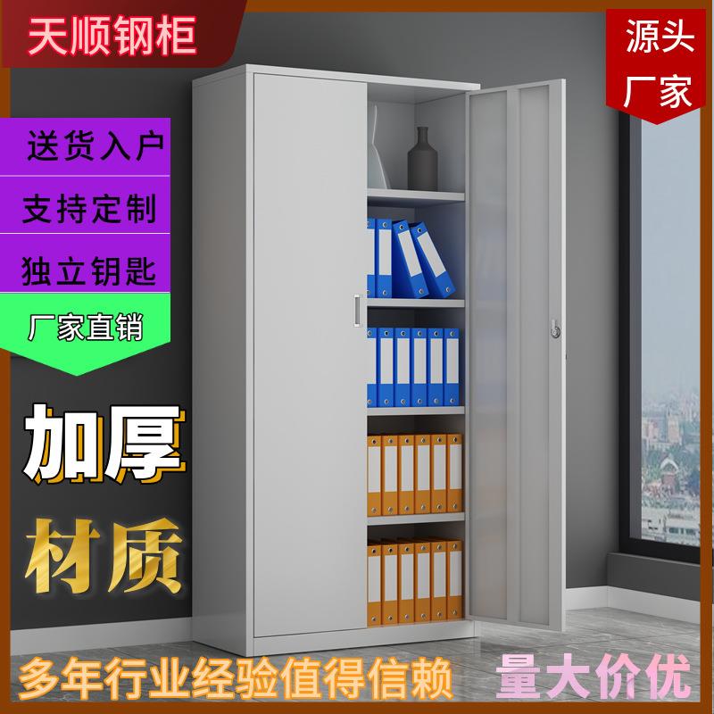 两双门文件件铁皮柜办公室文铁皮资料柜二柜双门文件门铁柜二子门