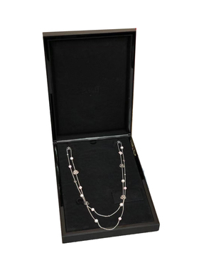 99新Piaget/伯爵Rose系列粉色蛋白石珍珠钻石玫瑰花长项链