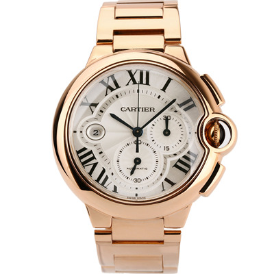 [9.8新]卡地亚蓝气球公价353000玫瑰金44mm自动机械男表W6920010