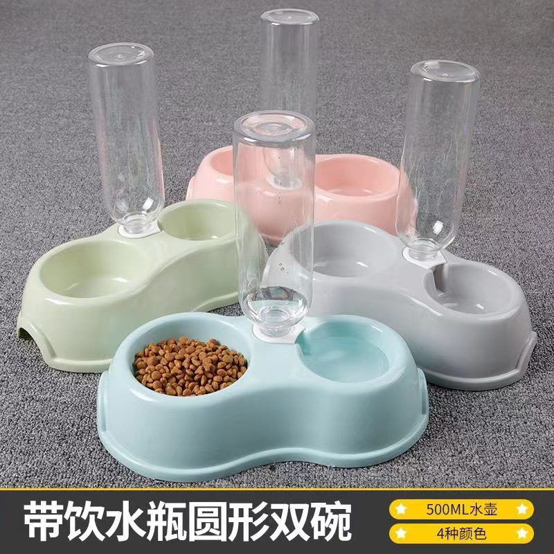 饮水器跨境喂食一体猫食慢食碗
