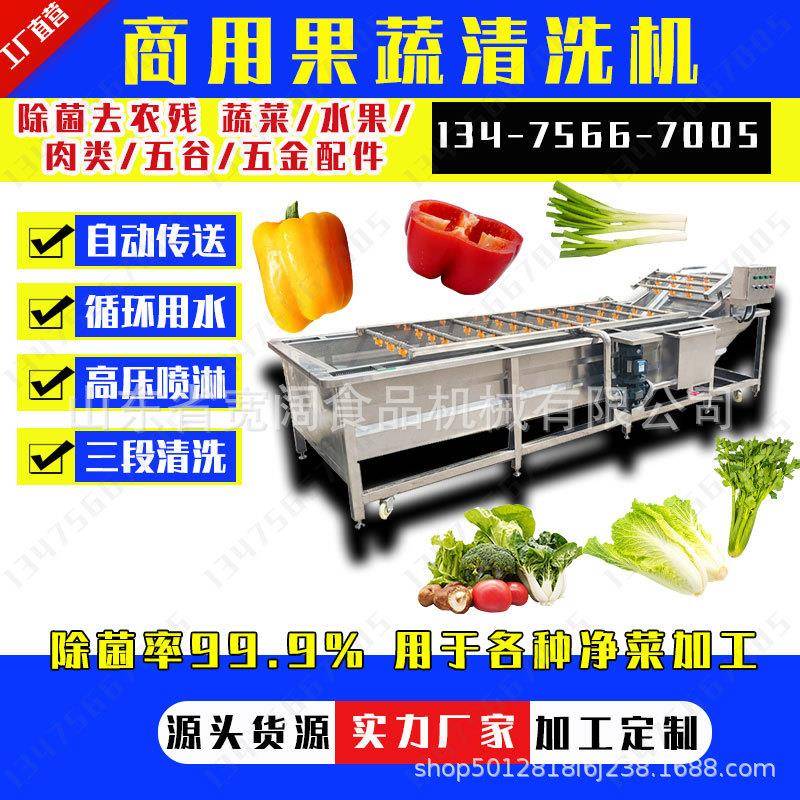 辣椒银耳气泡清洗机草莓柠檬预制菜清洗机全自动气泡果蔬清洗机