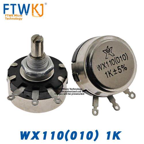 WX110 010单圈线绕电位器 1W 470R 1K 2K2 5K6 10K 4.7K 22K 3K3