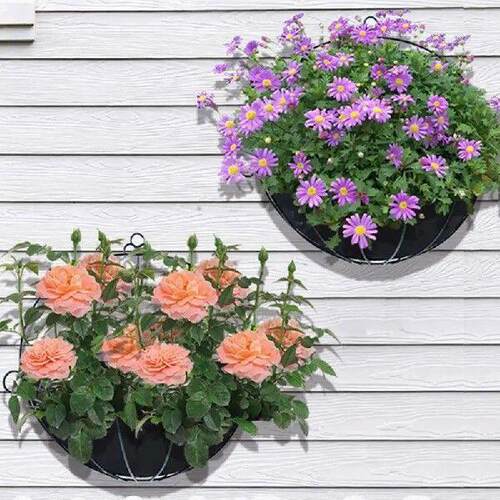 3pcs Planter Basket Liners Half Round Fabric Felt Flower