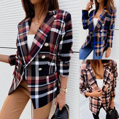Long sleeved double printed suit jacket