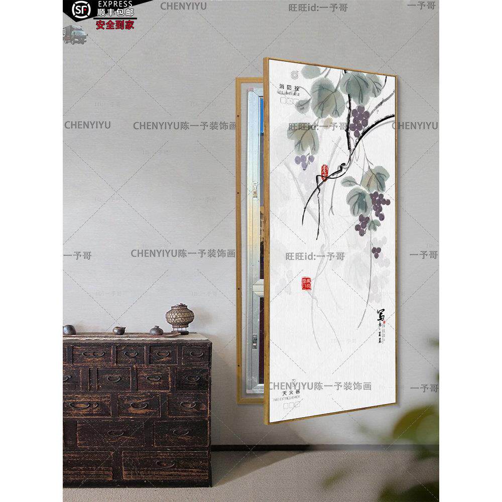 大尺寸消防栓遮挡挂画水电井美化消火栓强电箱弱电箱装饰画平开门