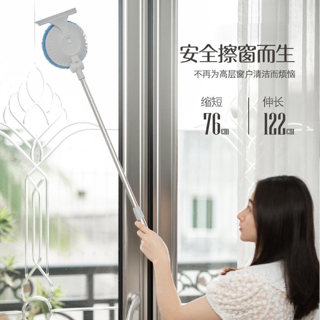 二代擦玻璃机器人洗刮一体无线电动擦窗清洁器伸缩干湿拖把神器