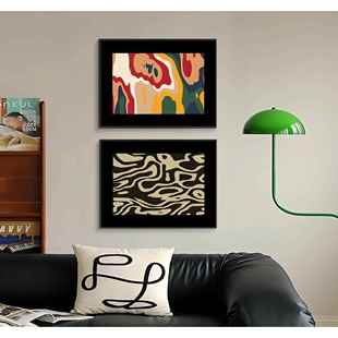 饰免打孔 电表箱遮挡小众艺术画壁画装 美拉德复古电表箱装 饰画法式