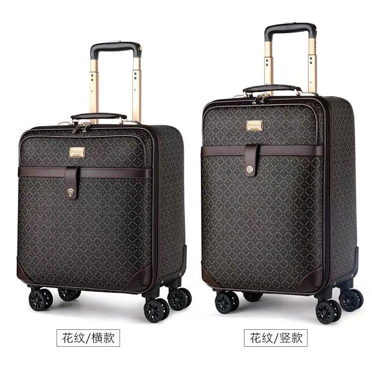 正品真皮拉寸杆箱万向轮旅行箱16女商务登机箱2寸男行李箱22寸0皮