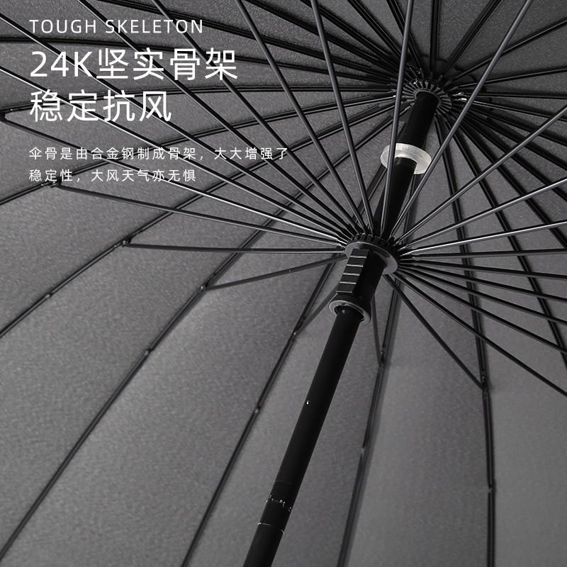 新中式国风直柄伞防水套收纳车载伞抗风骨防雨24骨大号双人长柄伞